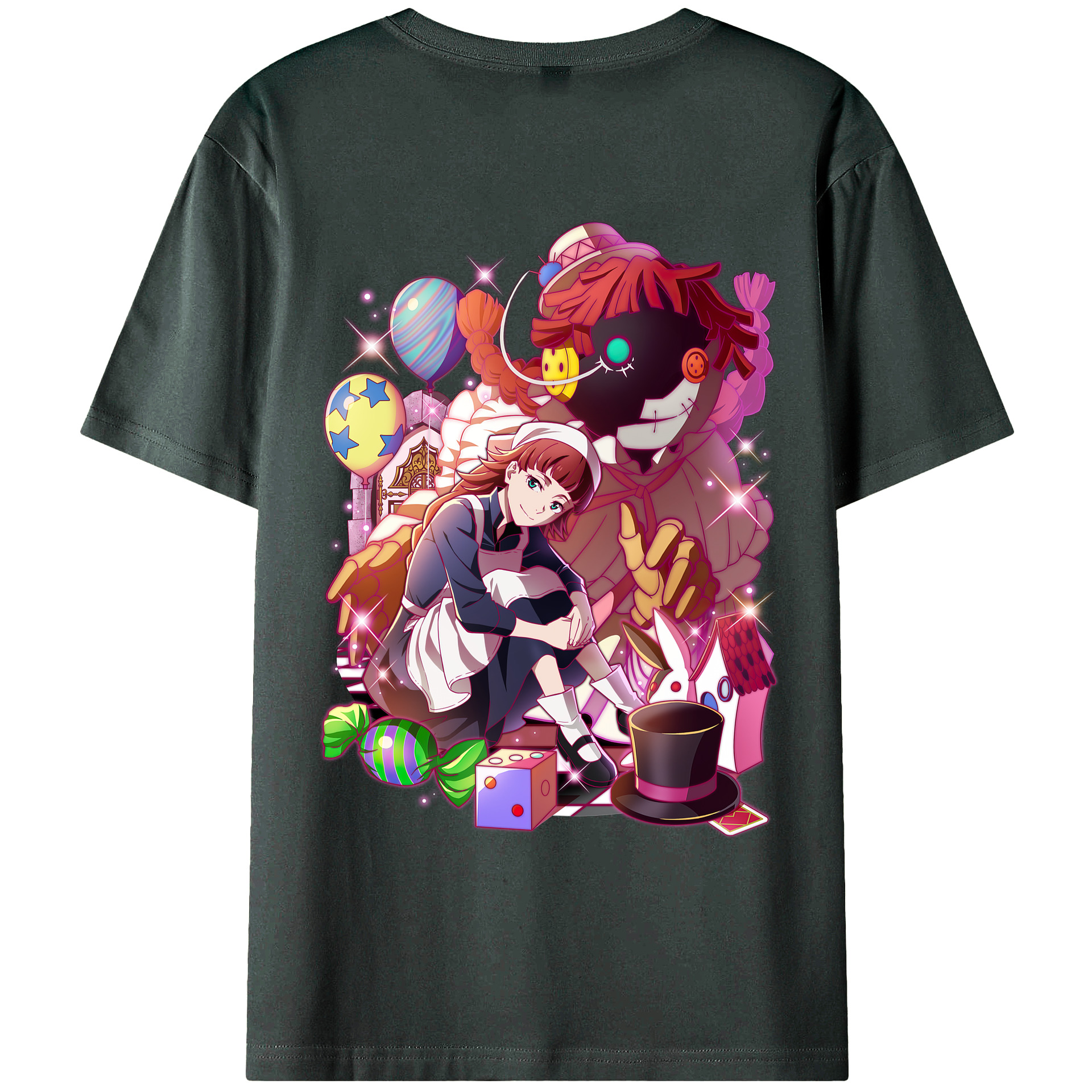 （画像用） 文豪ストレイドッグス Bungo Stray Dogs 綿100％ メンズ半袖Tシャツ（バックプリント） 通気性
